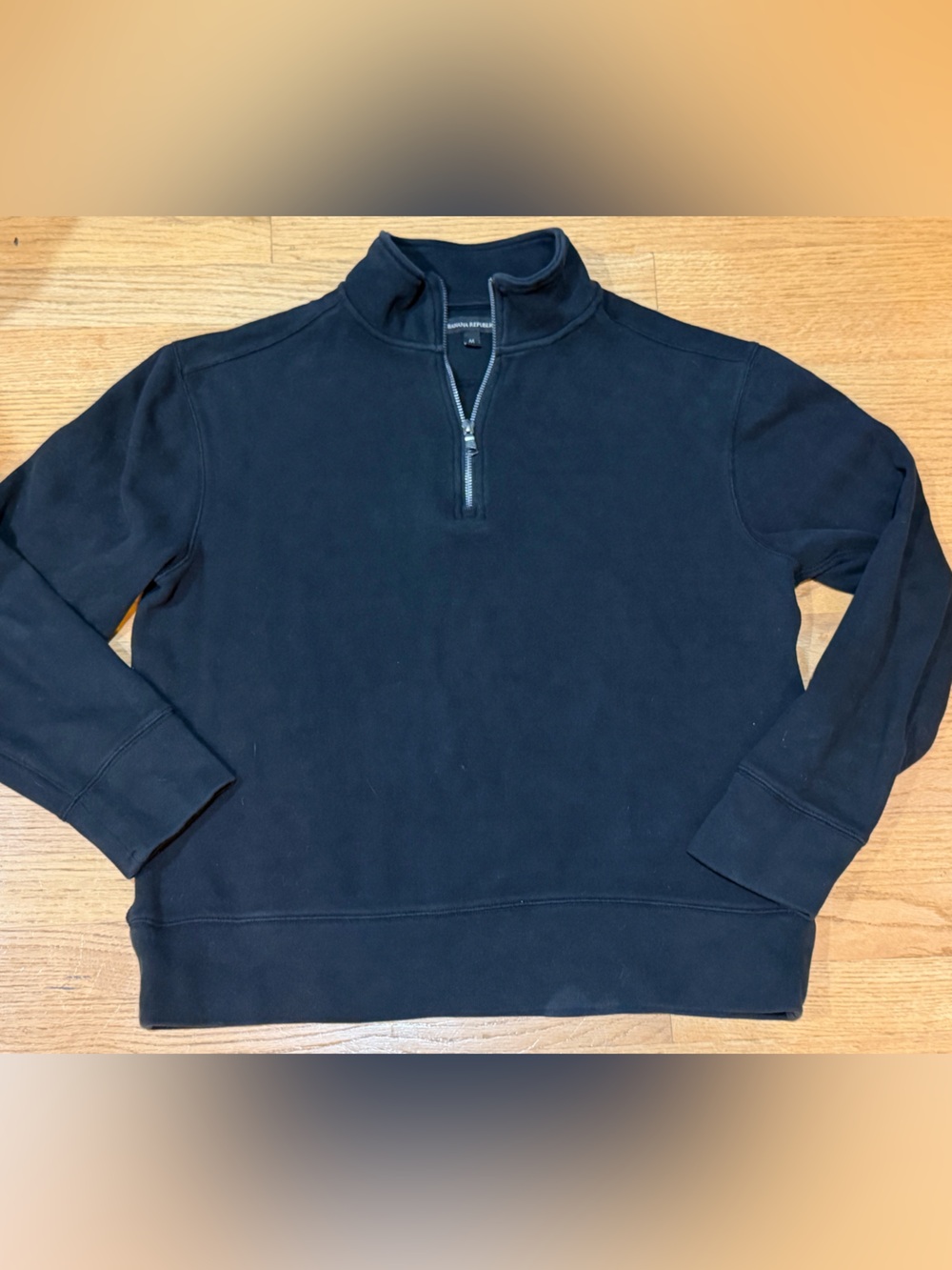 Banana Republic Black Quarter-Zip Pullover Sweater